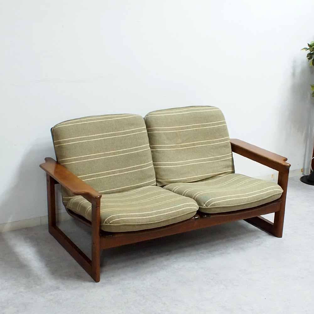 80s オールドカリモク 2人がけソファ ヴィンテージ ZR24536