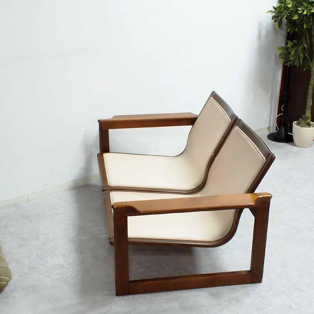 80s オールドカリモク 2人がけソファ ヴィンテージ ZR24536