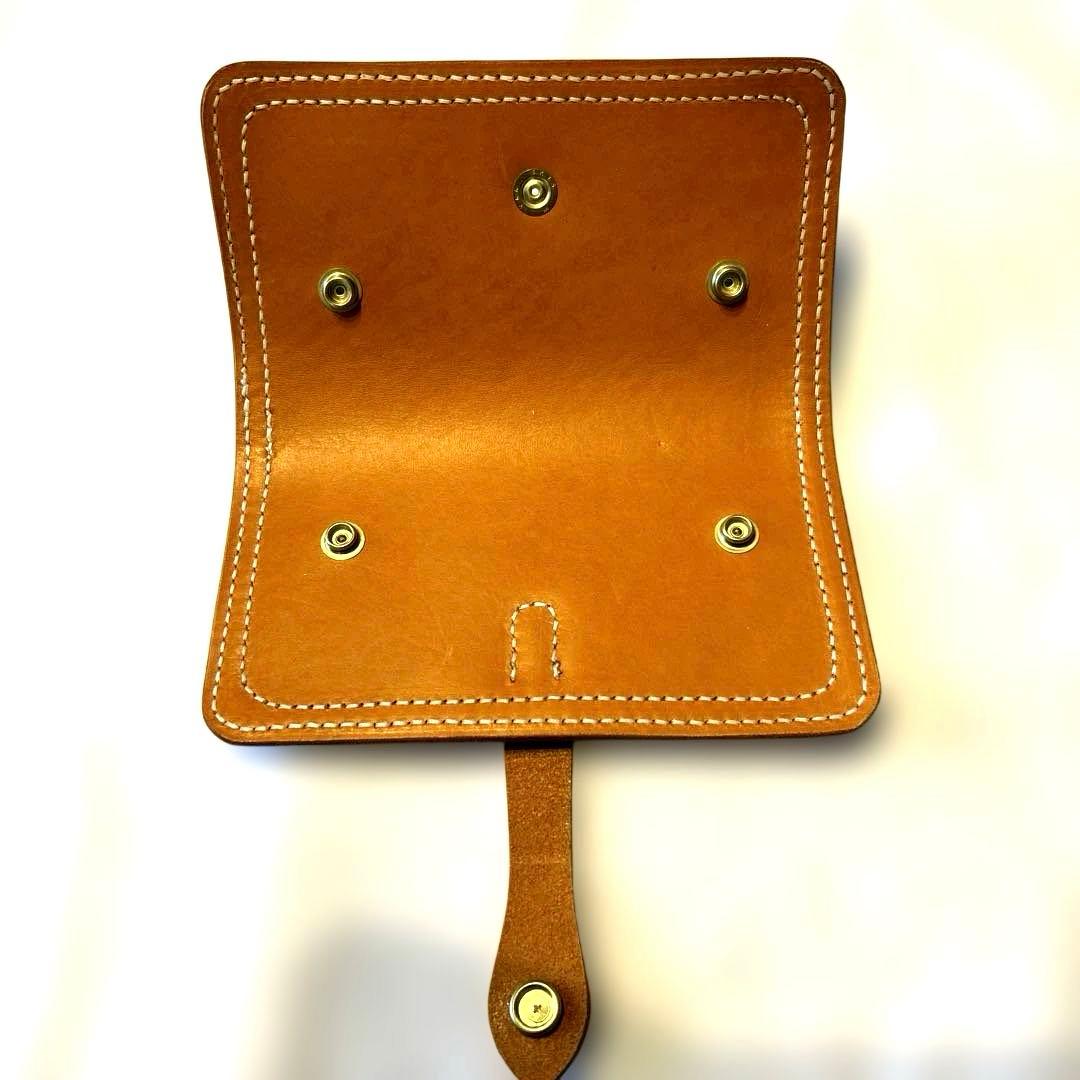 ★新品 ウール✕革長財布 カード入れ・札入れ取り外し可能