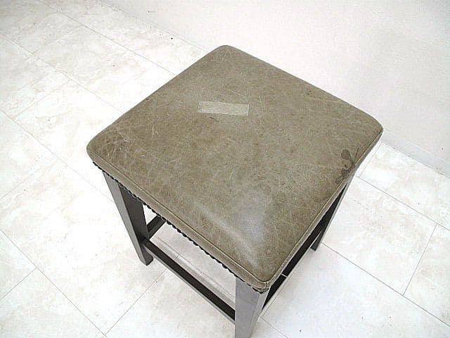 サラグレース購入 英国クラシック様式本革張りハイスツール 　カウンターチェア