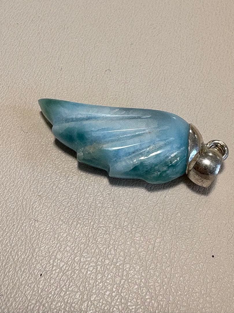 ラリマー 羽根型ペンダント シルバー925