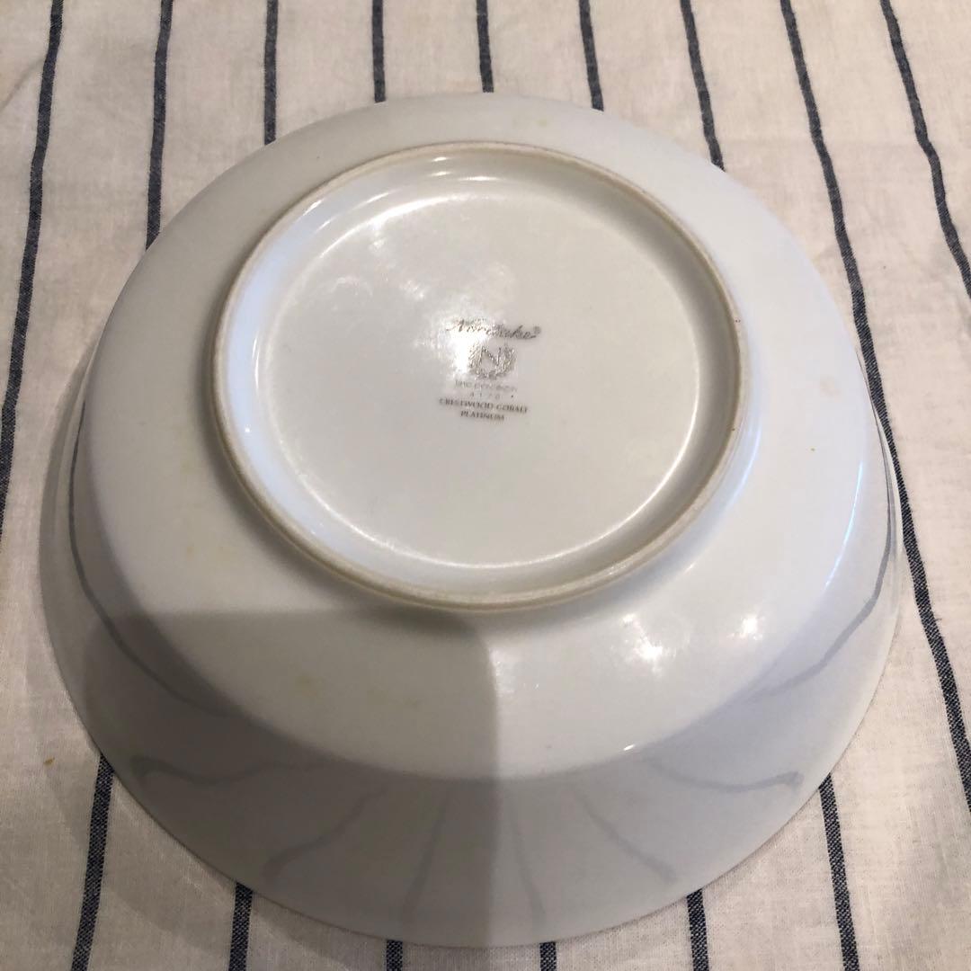 ノリタケ　サラダボウル　深皿　プラチナ