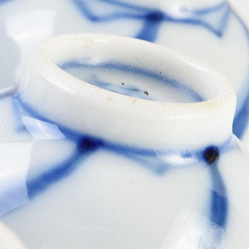 永楽善五郎　大日本永楽造　染付　捻り文　水呑　煎茶碗　五客　時代箱　MR9585