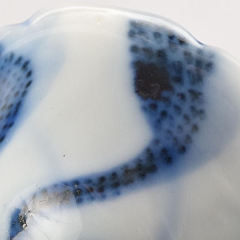 永楽善五郎　大日本永楽造　染付　捻り文　水呑　煎茶碗　五客　時代箱　MR9585