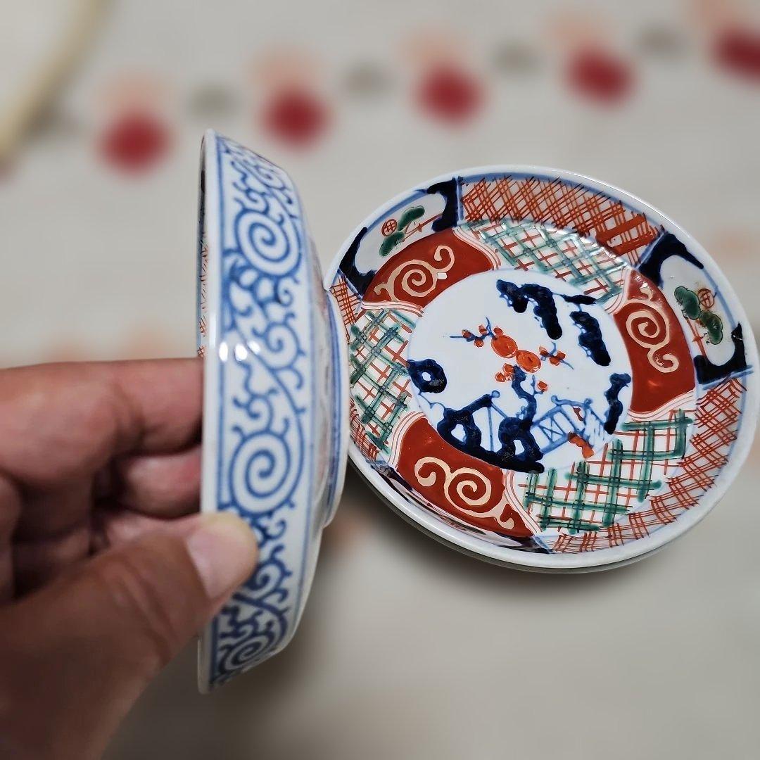 古伊万里　赤絵　なます皿　3枚