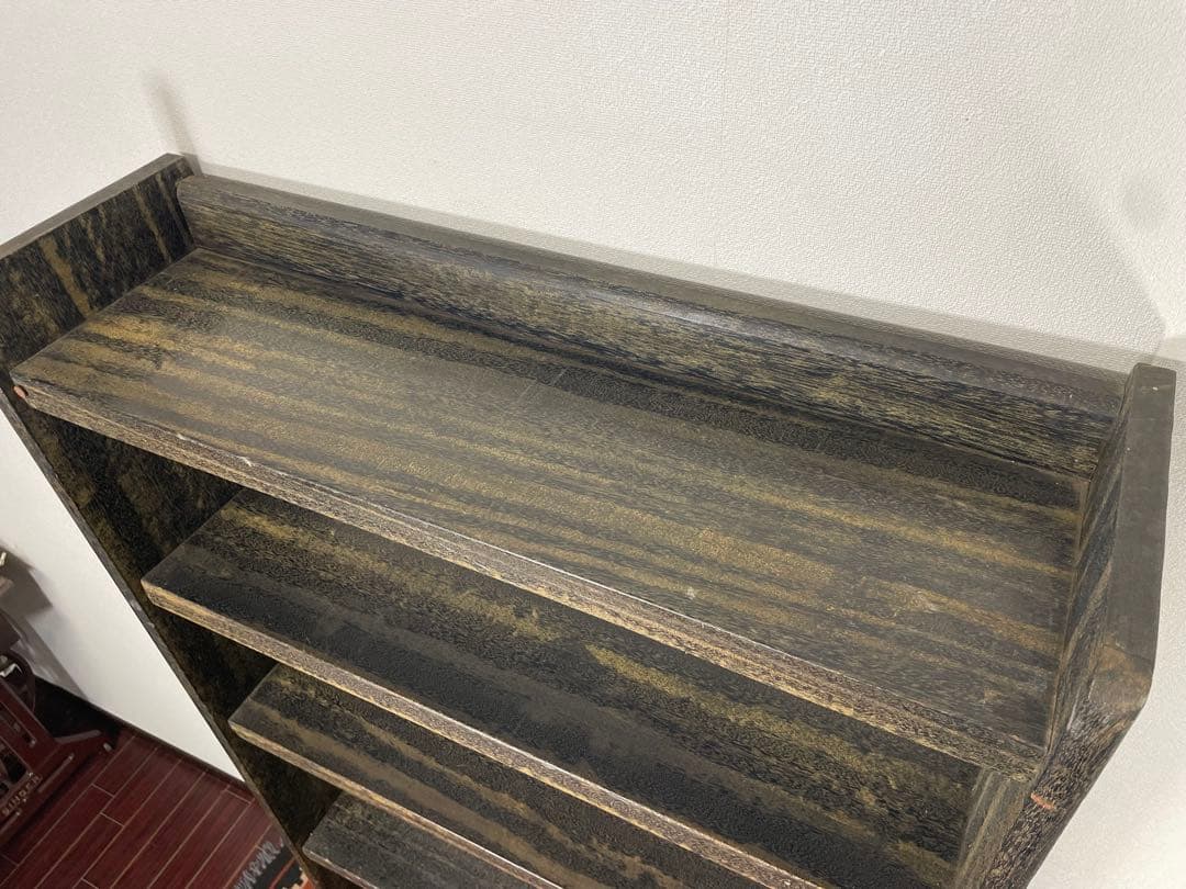 昭和レトロ 趣のある 本棚 ブックシェルフ 虎杢 ラック ヴィンテージ