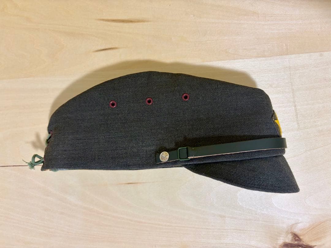 野狸製 日本陸軍 将校用略帽 初期濃緑