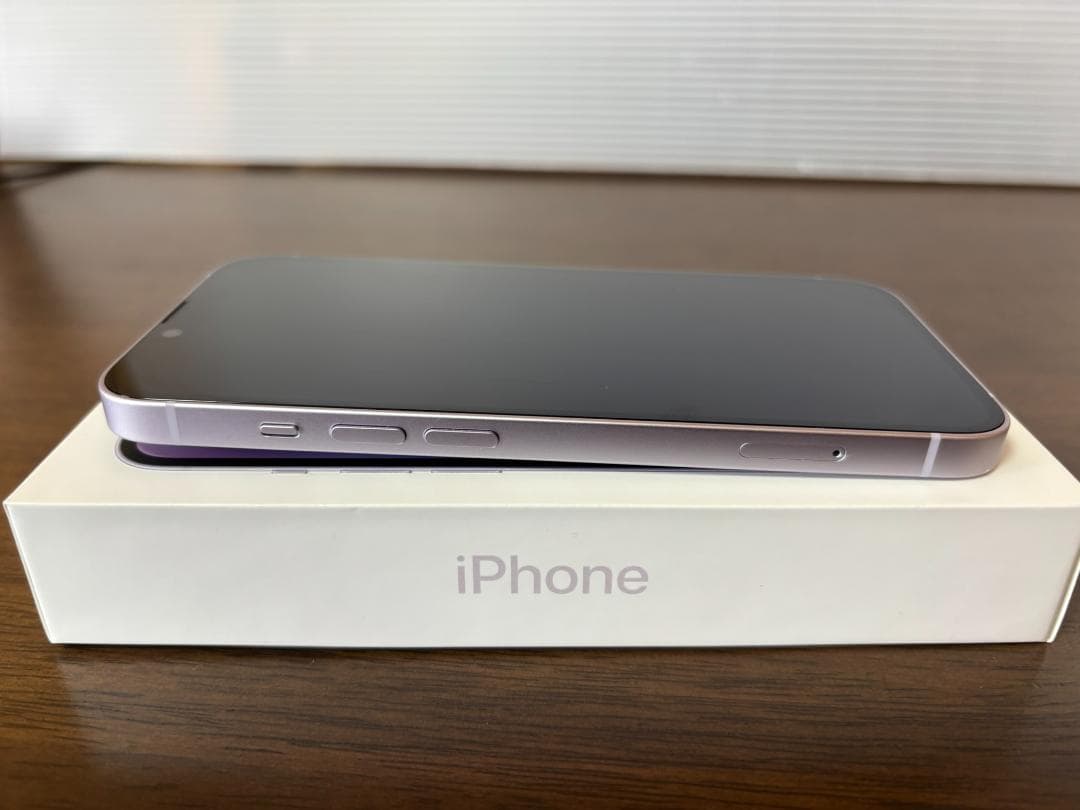 iPhone14 128GB パープル simフリー 超美品 オマケ付き
