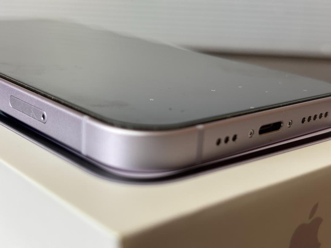 iPhone14 128GB パープル simフリー 超美品 オマケ付き