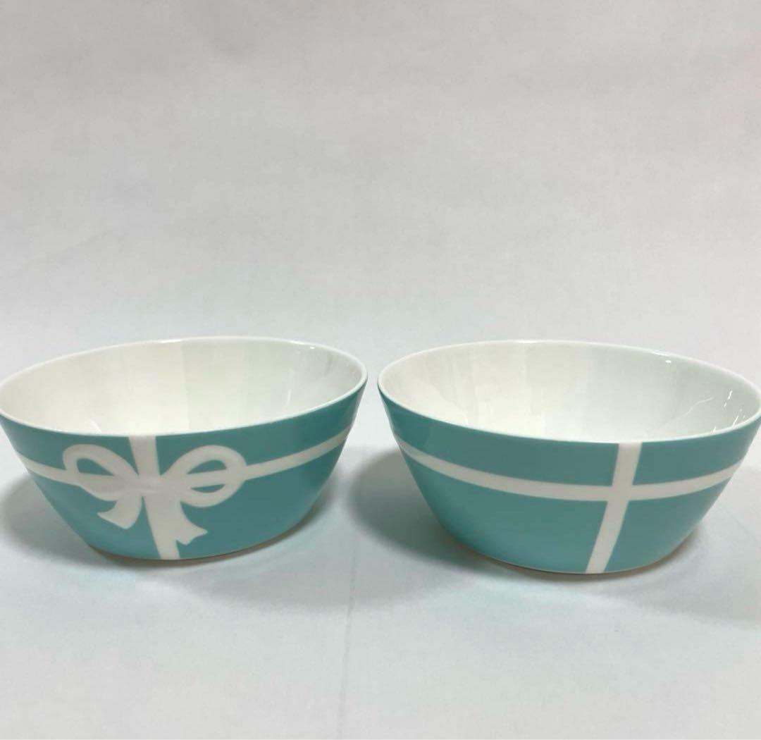 ティファニー　ブルーリボン　ボウル　ペア
