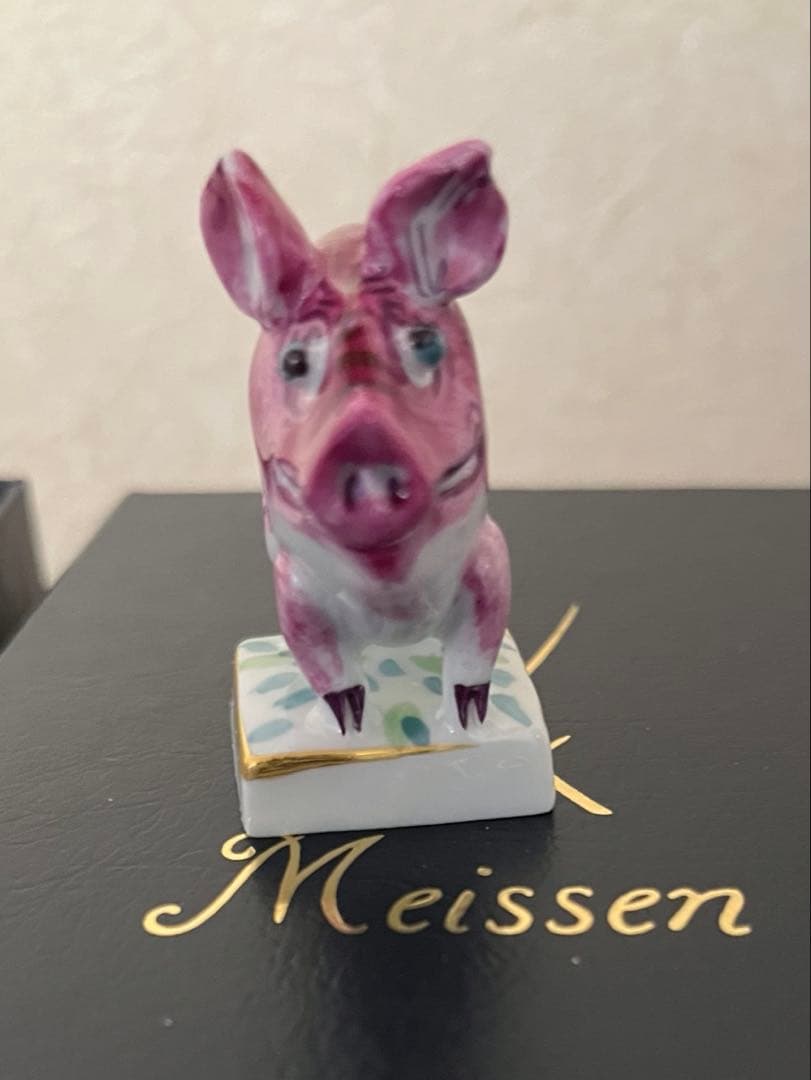 マイセン干支フィギュリン亥年新品同様ペーターシュトラングシリアルNo.9857