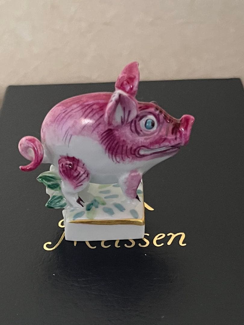 マイセン干支フィギュリン亥年新品同様ペーターシュトラングシリアルNo.9857