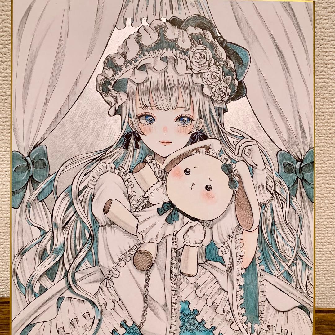 N*様 No.22 手描きイラスト　オリジナル　アナログ　色紙　原画