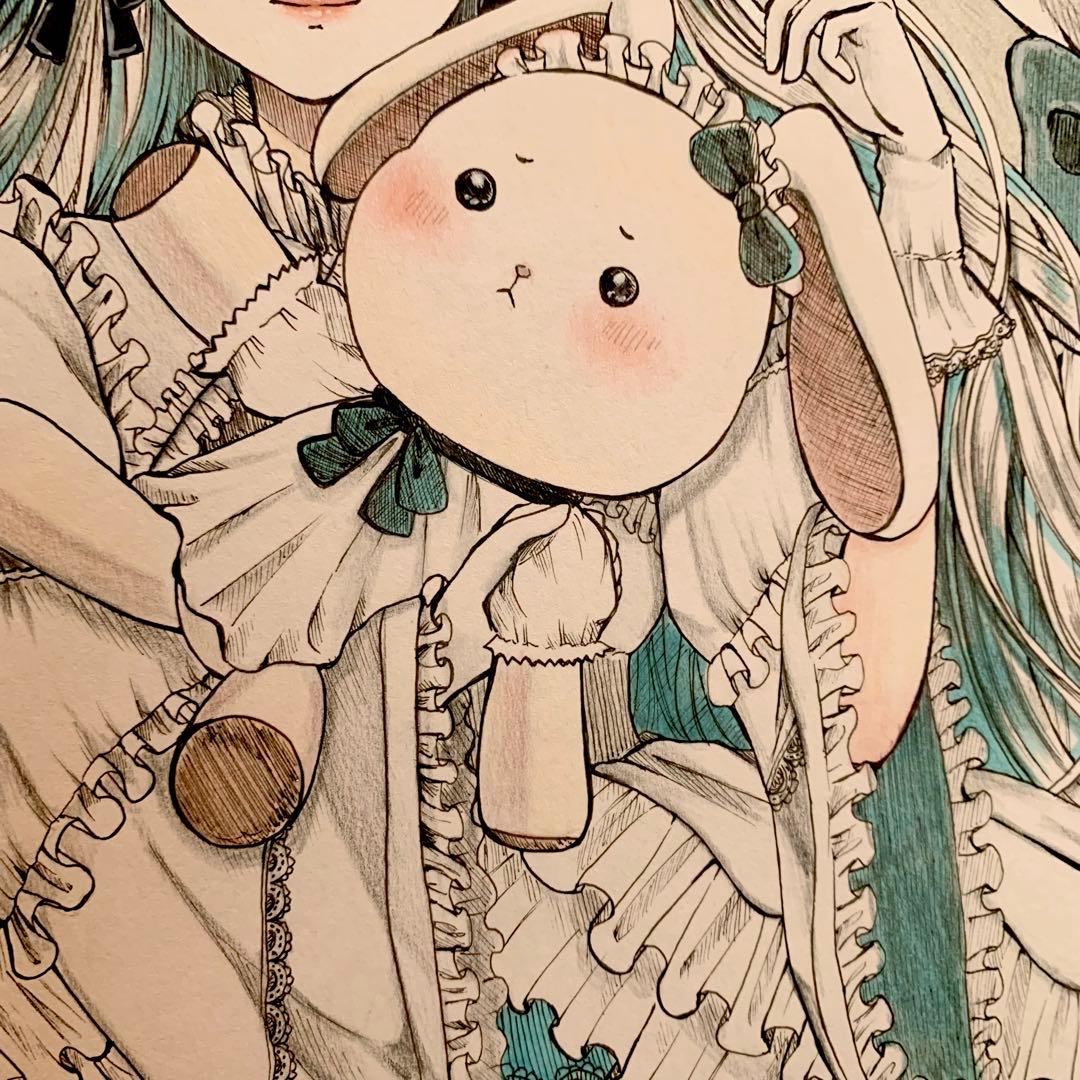 N*様 No.22 手描きイラスト　オリジナル　アナログ　色紙　原画