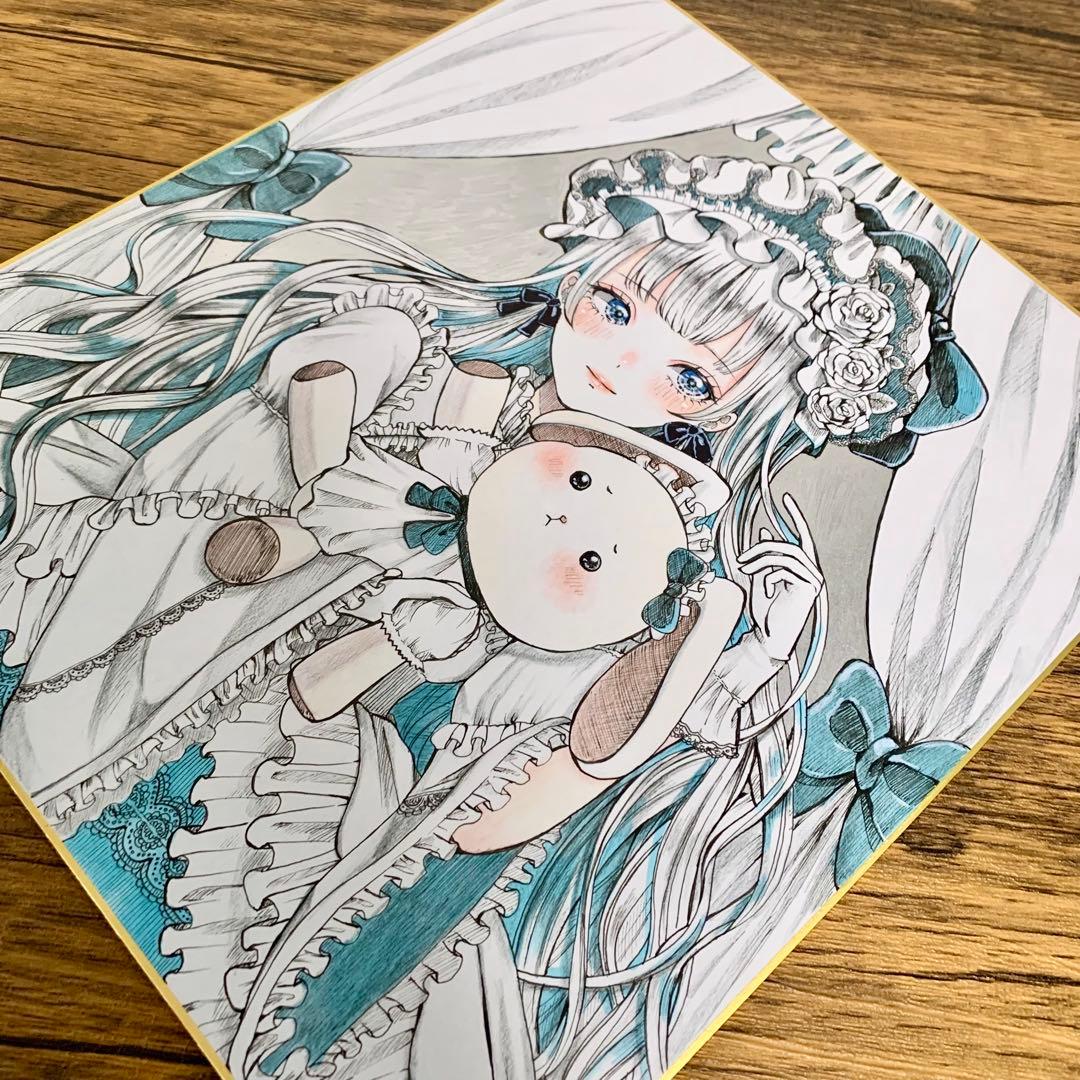 N*様 No.22 手描きイラスト　オリジナル　アナログ　色紙　原画