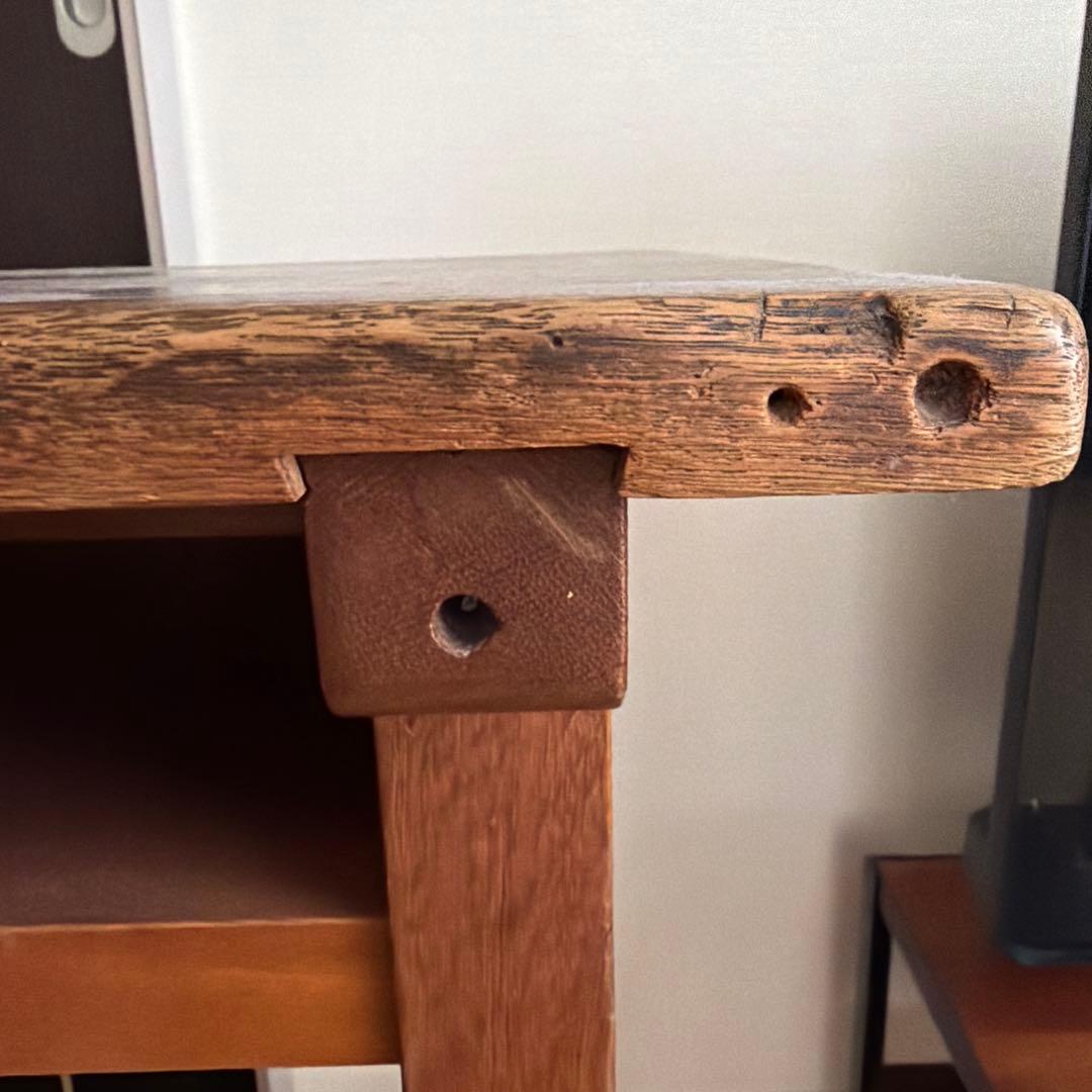 アンティーク木製シンプル学習机　古道具