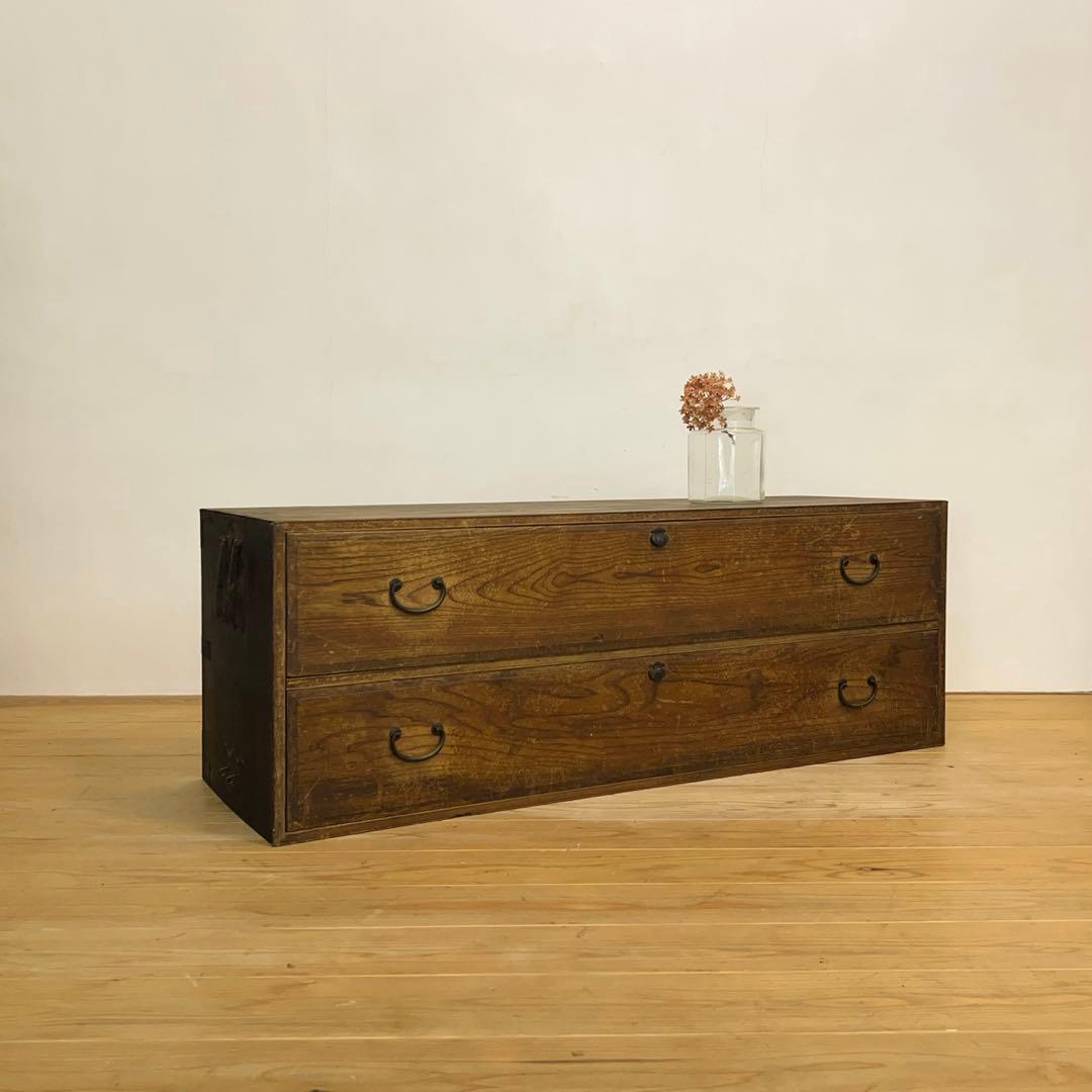 ローボード　収納　M105　古道具　古家具　和家具　ビンテージ　アンティーク