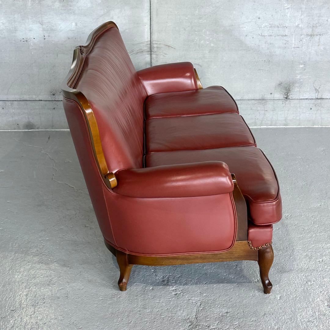 ✦マルニ木工✦ Maruni／クラシック レザーソファ 3人掛け 本革