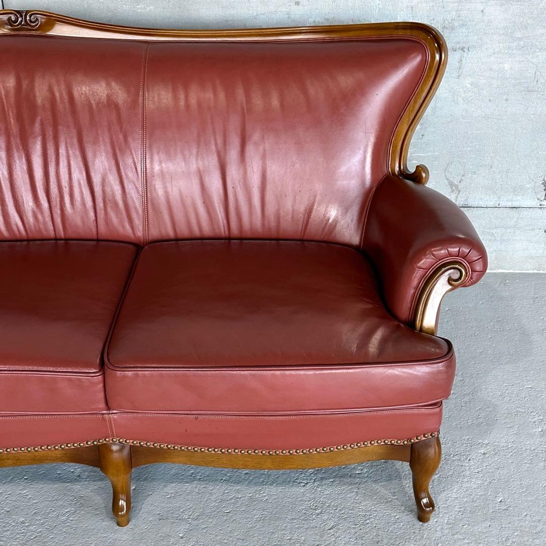 ✦マルニ木工✦ Maruni／クラシック レザーソファ 3人掛け 本革