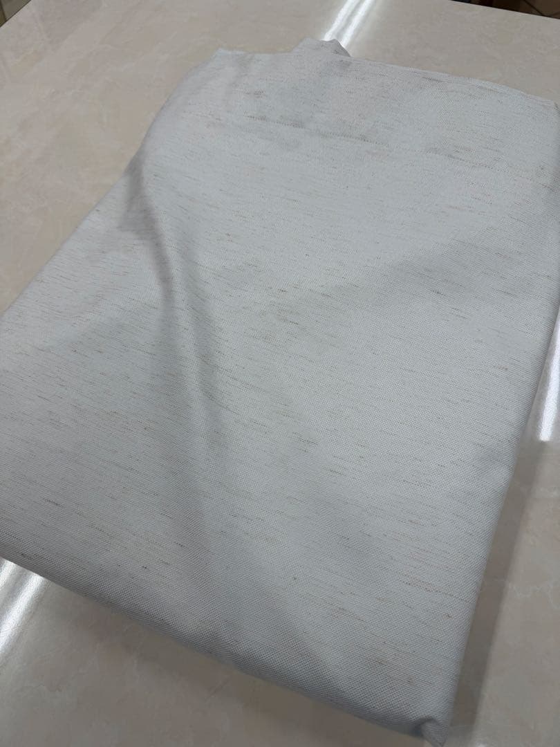 オーダーメイド幅300センチ高さ220センチ ホワイト 無地 ドレープカーテン