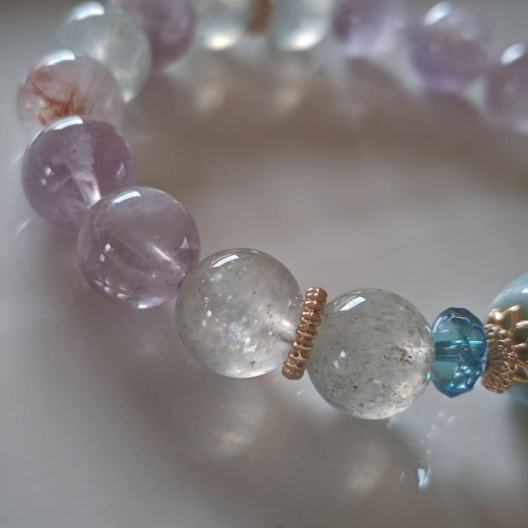 専用です♡新作♡ラリマー樽、ブルーフローライト回紋珠、セリサイトインラベンダーア