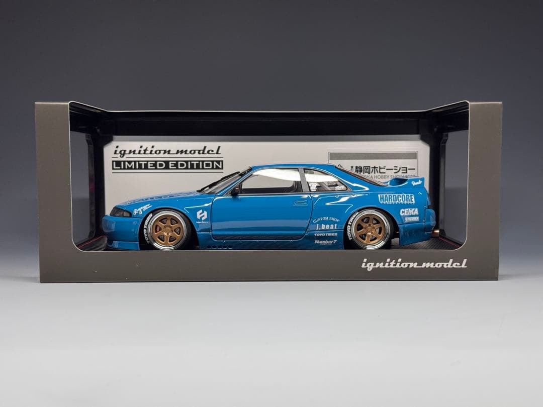 IG 1/18 パンデム GT-R BCNR33 ブルー スケートボード