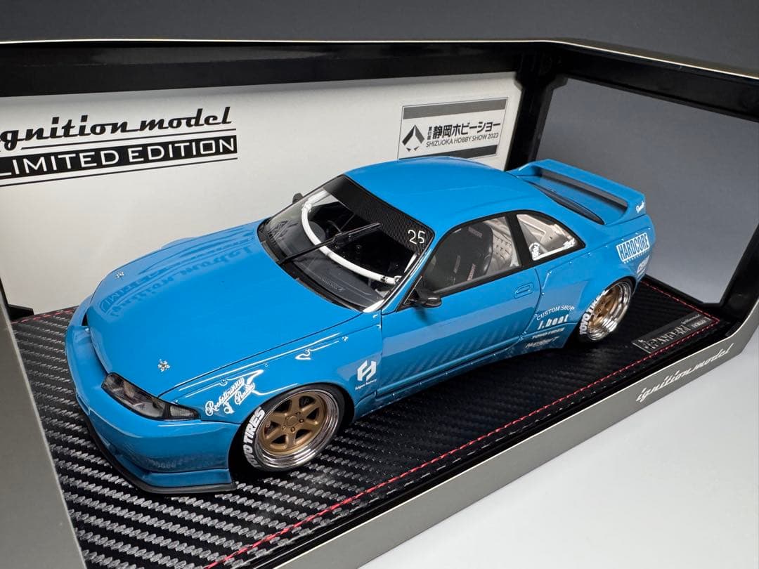 IG 1/18 パンデム GT-R BCNR33 ブルー スケートボード