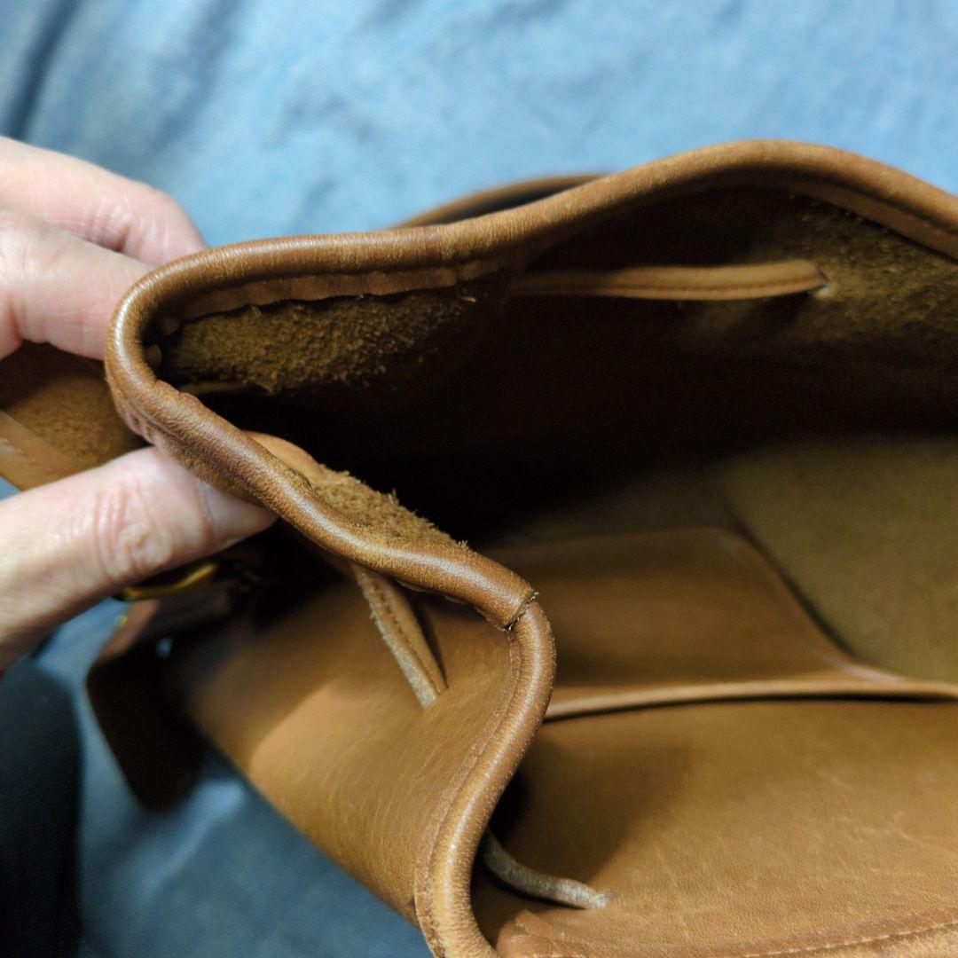 COACH　オールドコーチ　グローブレザーショルダーバッグ　巾着　USA製