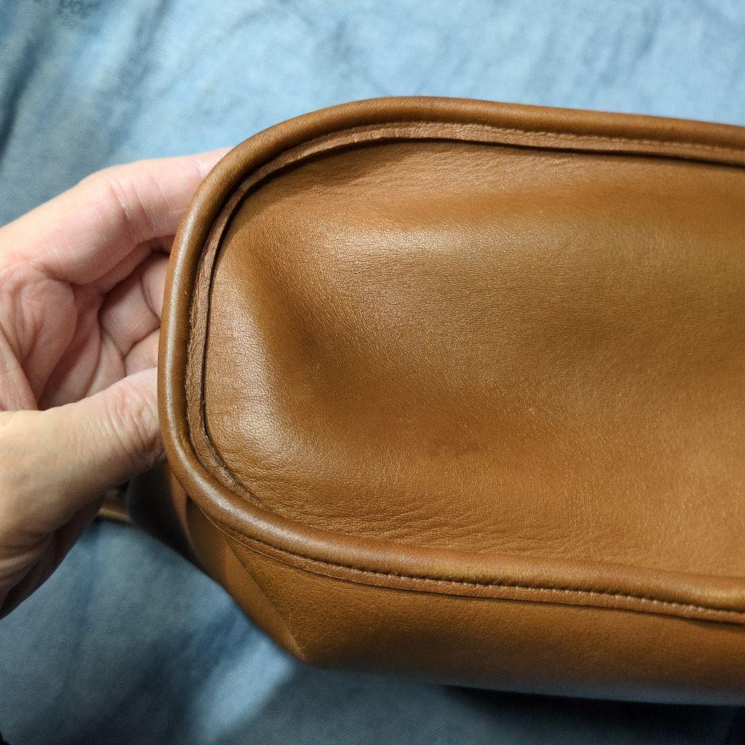 COACH　オールドコーチ　グローブレザーショルダーバッグ　巾着　USA製