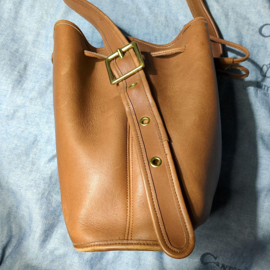 COACH　オールドコーチ　グローブレザーショルダーバッグ　巾着　USA製