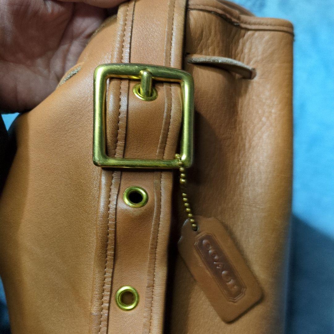 COACH　オールドコーチ　グローブレザーショルダーバッグ　巾着　USA製