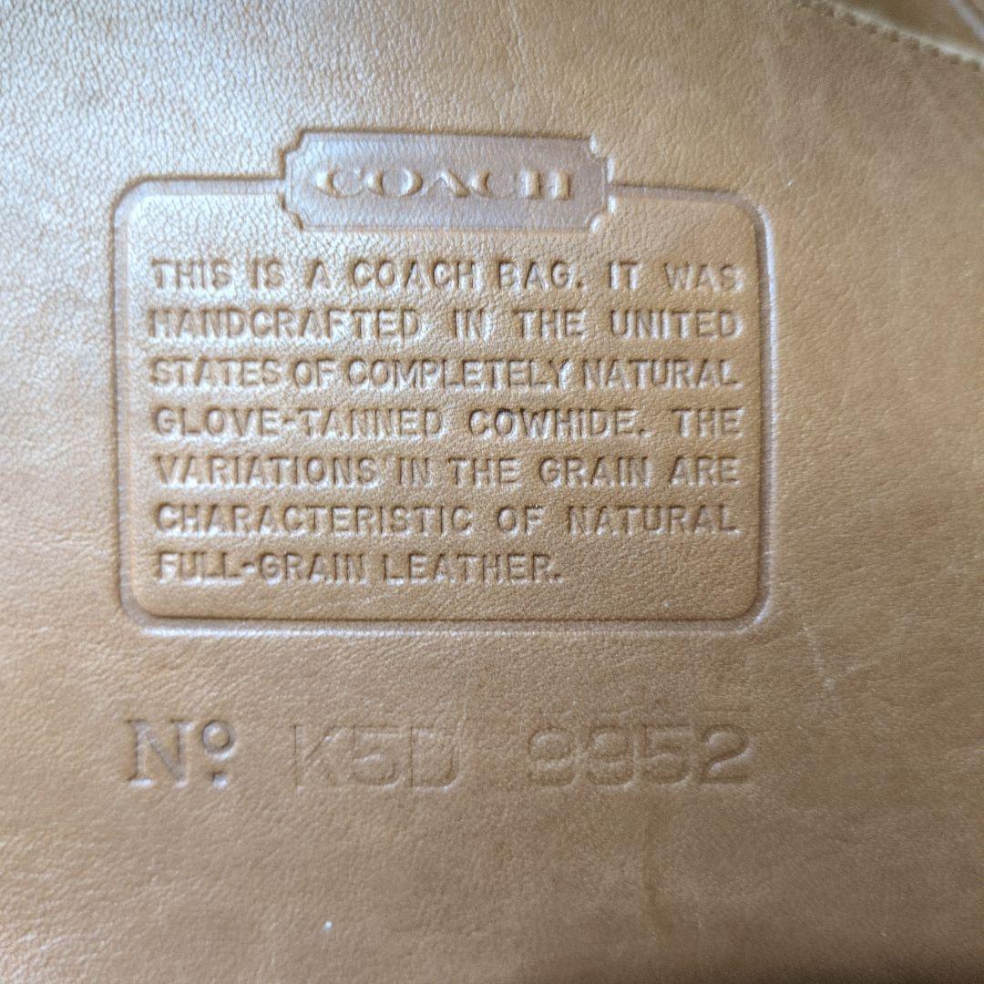 COACH　オールドコーチ　グローブレザーショルダーバッグ　巾着　USA製