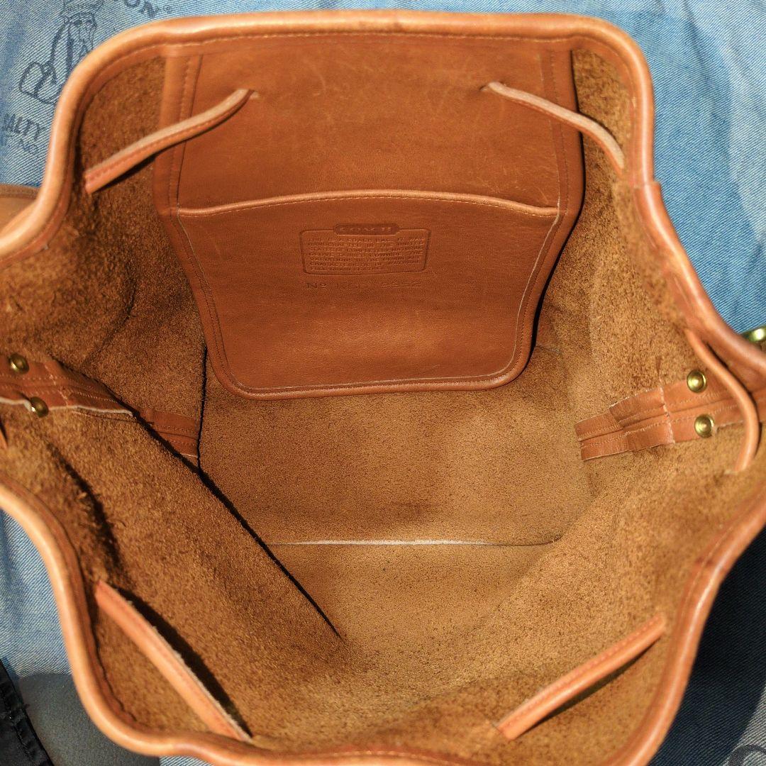 COACH　オールドコーチ　グローブレザーショルダーバッグ　巾着　USA製