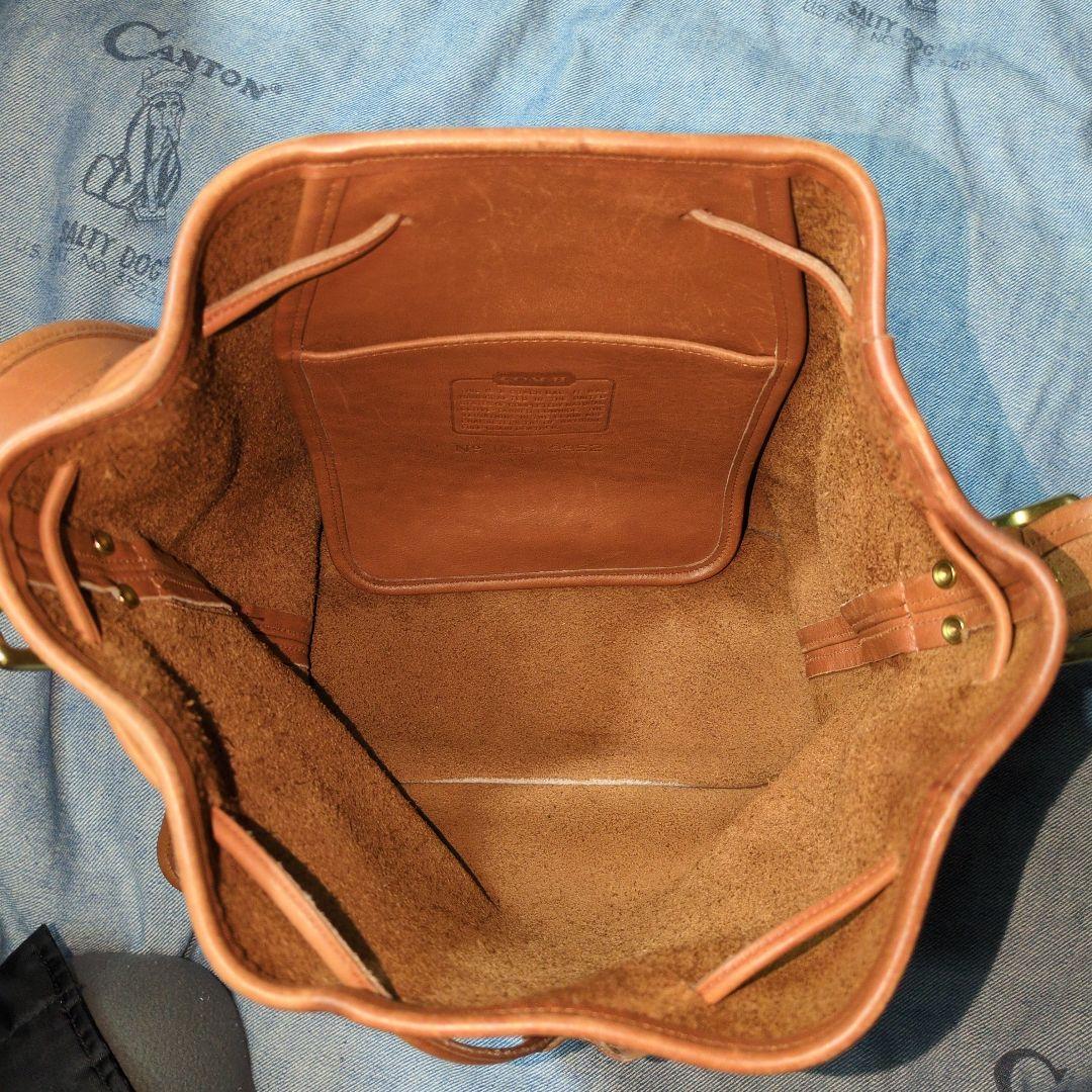 COACH　オールドコーチ　グローブレザーショルダーバッグ　巾着　USA製