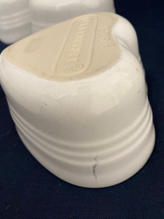 ル・クルーゼ　ハート　ラムカンダムール　ホワイト　蓋なし６客セットルクルーゼ