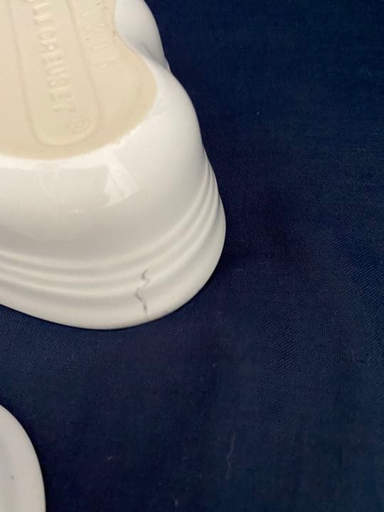 ル・クルーゼ　ハート　ラムカンダムール　ホワイト　蓋なし６客セットルクルーゼ