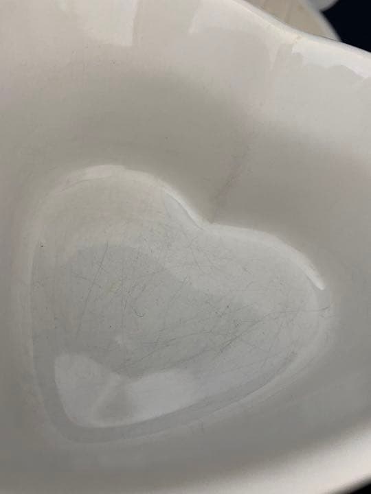 ル・クルーゼ　ハート　ラムカンダムール　ホワイト　蓋なし６客セットルクルーゼ