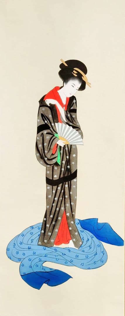 3-8　掛け軸　無銘　美人画