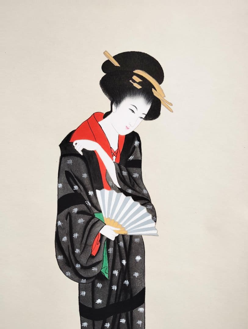 3-8　掛け軸　無銘　美人画