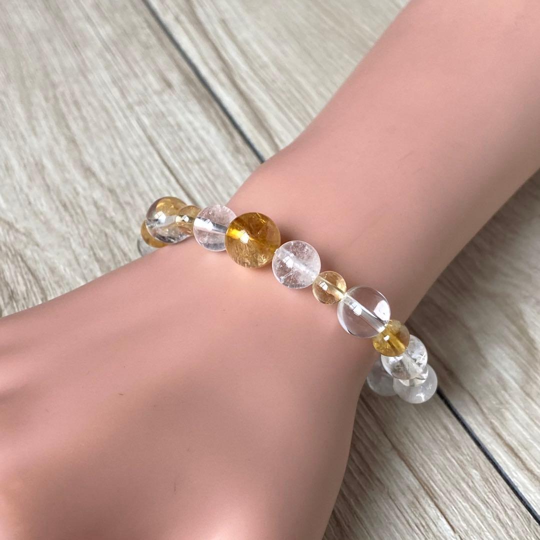 太陽のエネルギーで運を上げる/ヒマラヤ水晶・シトリン/パワーストーンブレ/天然石