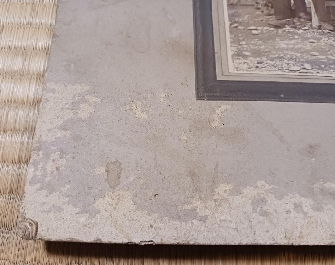 戦前 日本軍 集合写真 台紙付き 大型 軍隊写真 勲章あり 大正〜昭和初期