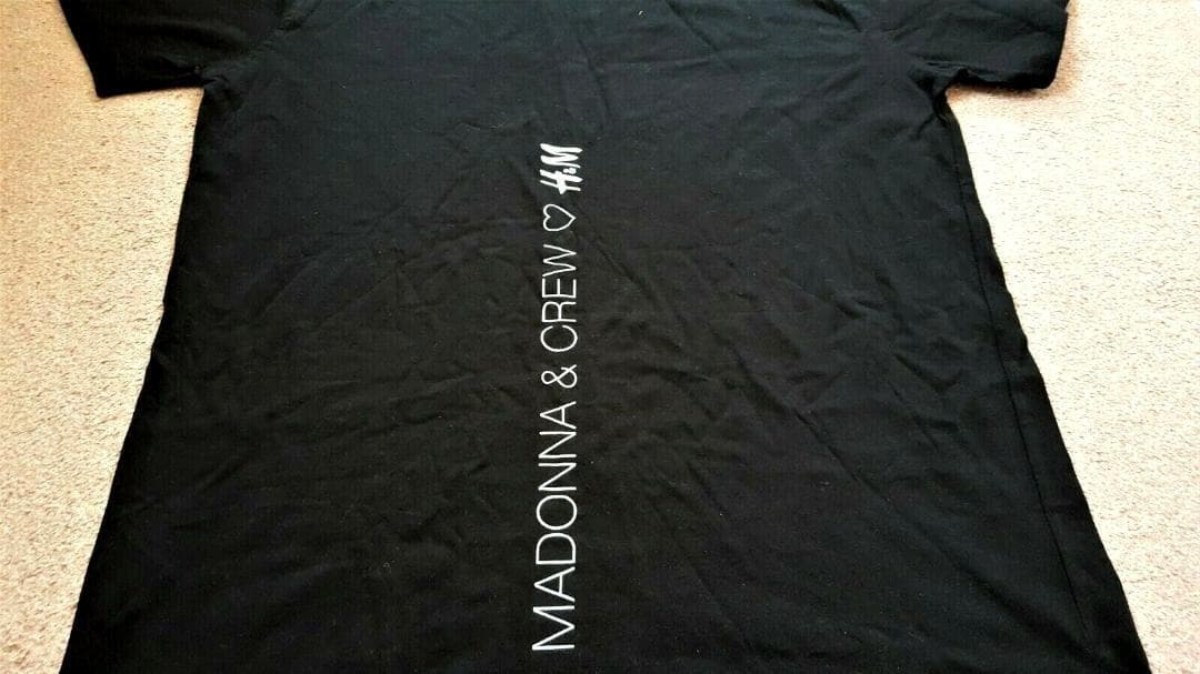 マドンナ　MADONNA & CREW ♥ 　貴重 黒 Tシャツ　Lサイズ