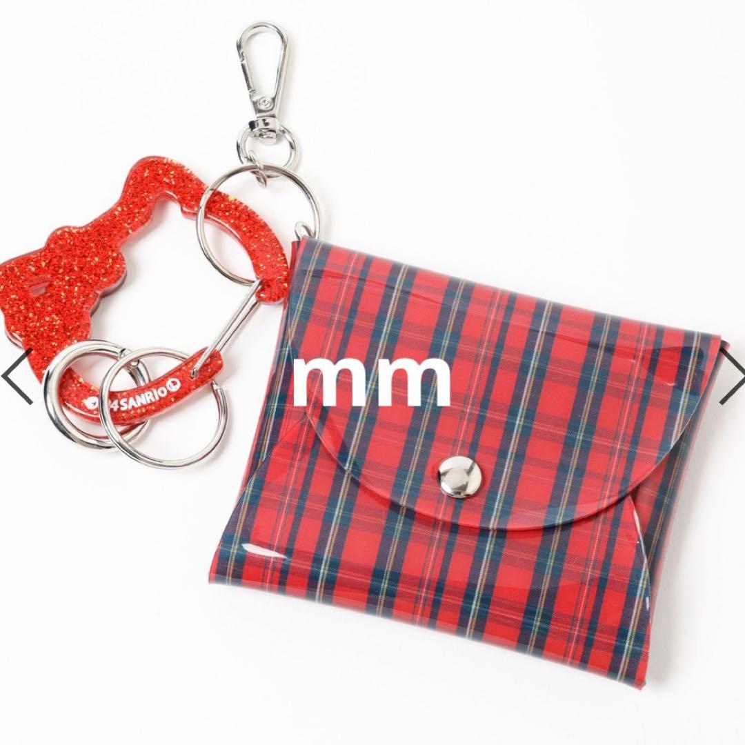 新品◇ローリーズファーム Me% キティ 赤チェック セット 完売品 カラビナ