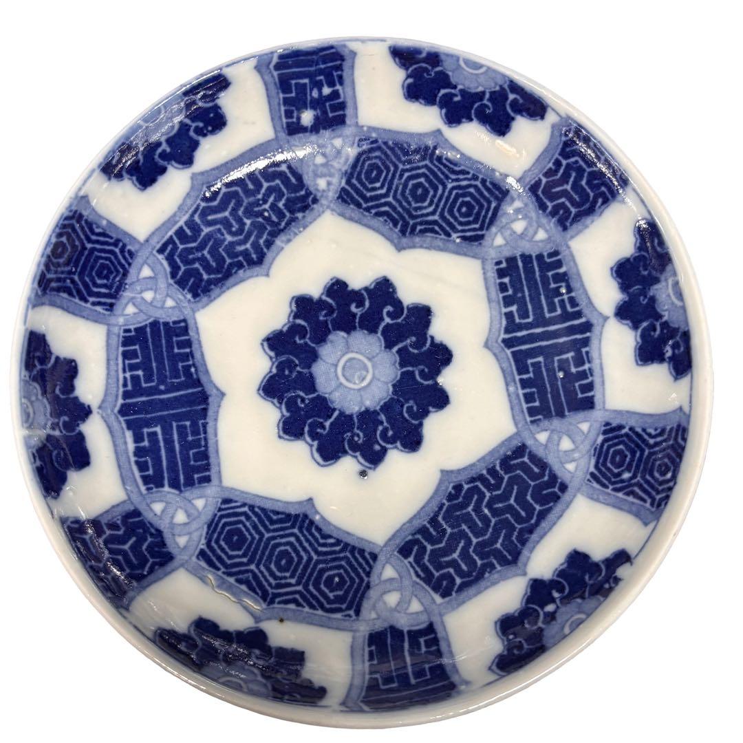 ★和食器/陶磁器！印判 幾何学模様 小皿 20枚！★