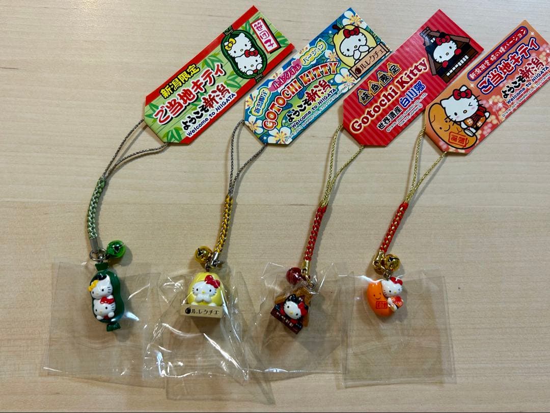 【ご当地キティ】根付け 中部限定 8点セット ハローキティ ストラップ
