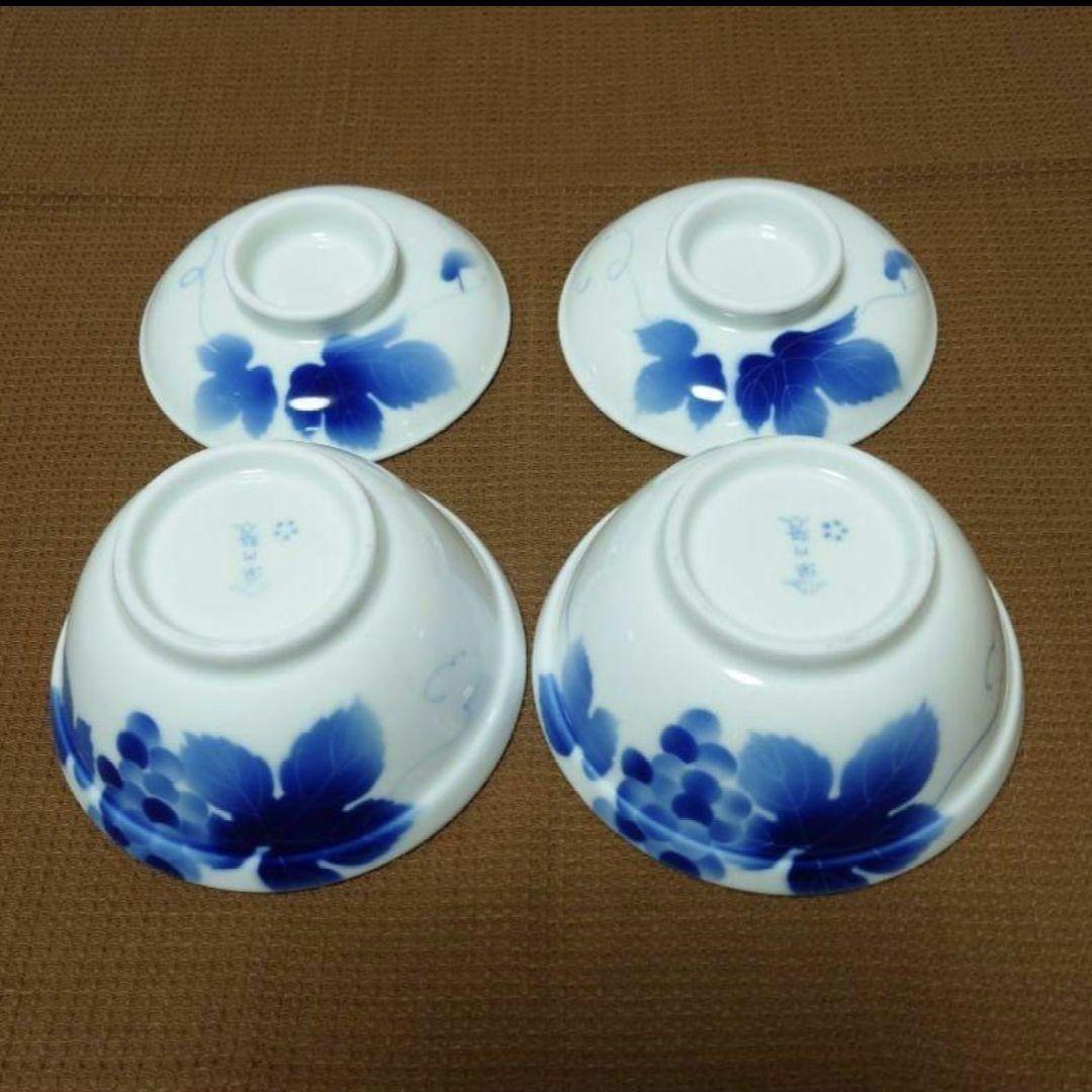 深川製磁 ブルーワイナリー蓋つき丼ぶり２個セット