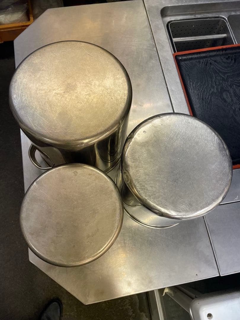 ステンレス　キッチンポット　業務用 丸型20cm 18cm 16cm 3個セット