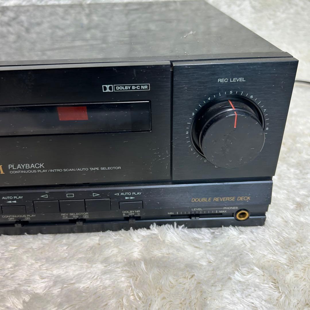 【【希少】赤井電機　AKAI　 A＆D　ダブルカセットデッキ　DT-W4000