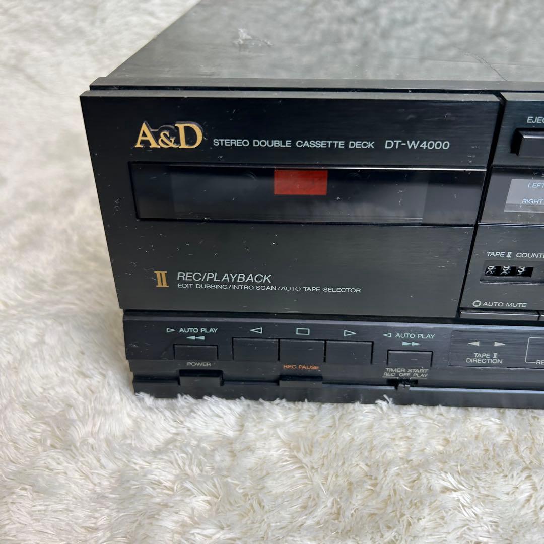 【【希少】赤井電機　AKAI　 A＆D　ダブルカセットデッキ　DT-W4000