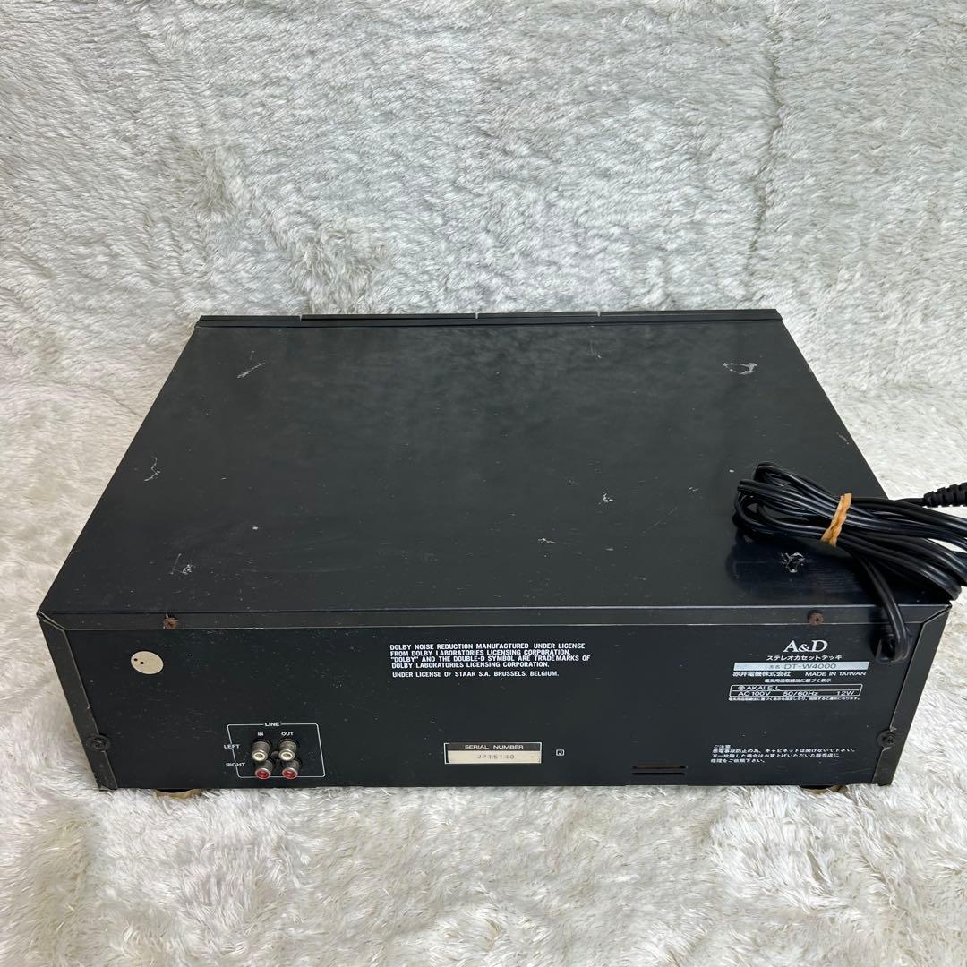 【【希少】赤井電機　AKAI　 A＆D　ダブルカセットデッキ　DT-W4000